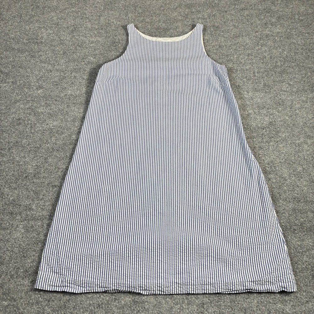 Vineyard‎ Vines Dress Womens 2 Blue White Seersucker Shift Sleeveless Striped